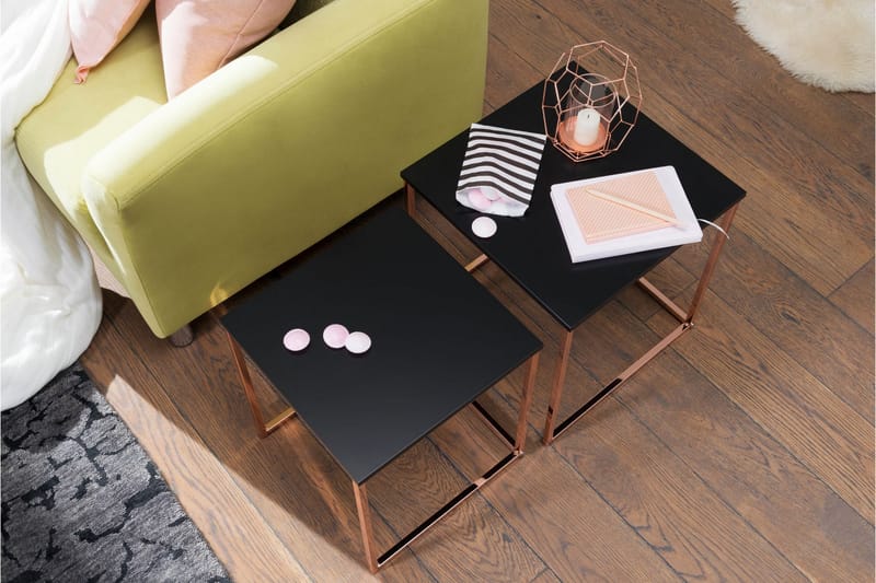 Satsbord Khamsouk 2-pack 48 cm - Koppar|Svart - Möbler - Bord & matgrupp - Soffbord