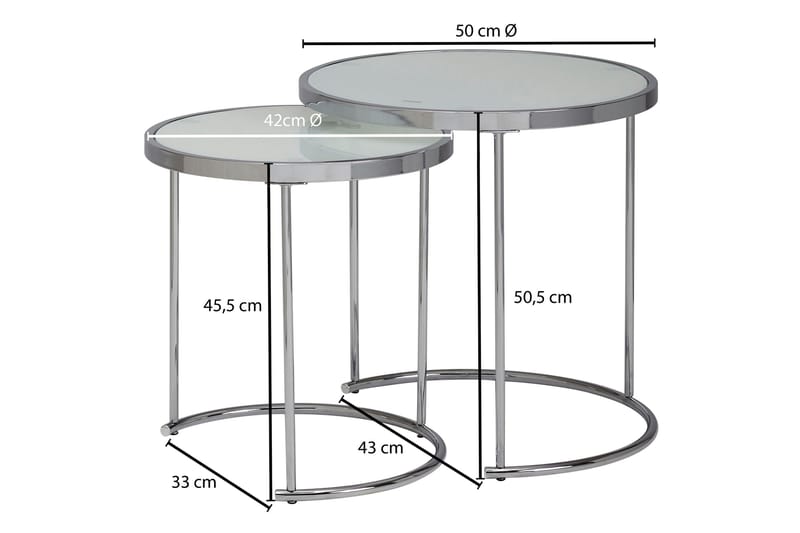 Satsbord Killman 50 cm - Vit - Möbler - Bord & matgrupp - Soffbord