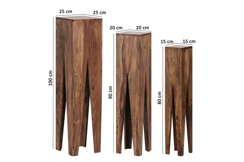 Satsbord Leim 3-pack - Trä|natur - Möbler - Bord & matgrupp - Soffbord