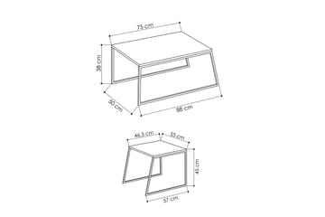 Satsbord Lindome 88 cm 2 Bord - Möbler - Bord & matgrupp - Soffbord
