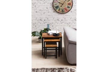 Satsbord Lysogorski 45 cm 3 Bord - Massivt Trä/Svart - Möbler - Bord & matgrupp - Soffbord