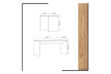 Satsbord Naidaj 90 cm 2 Bord - Trä/Vit - Möbler - Bord & matgrupp - Soffbord