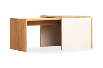 Satsbord Naidaj 90 cm 2 Bord - Trä/Vit - Möbler - Bord & matgrupp - Soffbord