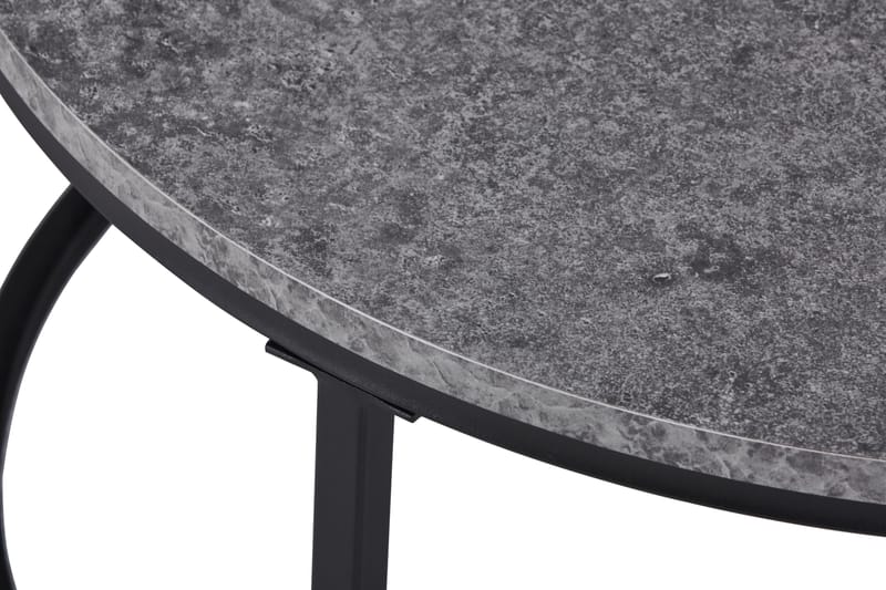 Satsbord Thyra 90 cm Runt 2 Bord - Grå/Svart - Möbler - Bord & matgrupp - Soffbord