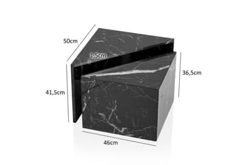 Satsbord Wohnling Set om 2 MONOBLOC högglans triangulär, modern stil Marmor, Svart - Marmor, Svart - Möbler - Bord & matgrupp - Soffbord