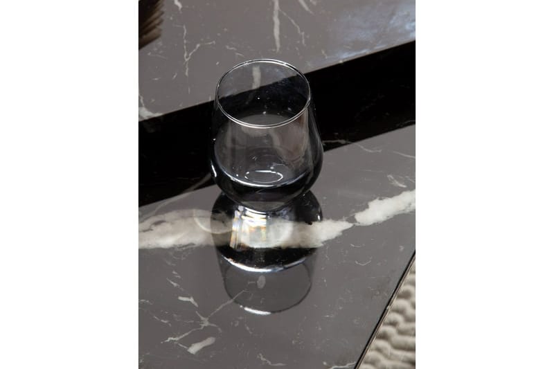 Satsbord Wohnling Set om 2 MONOBLOC högglans triangulär, modern stil Marmor, Svart - Marmor, Svart - Möbler - Bord & matgrupp - Soffbord - Kistbord