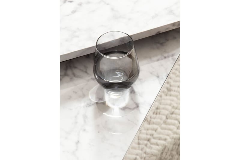Satsbord Wohnling Set om 2 MONOBLOC högglans triangulär, modern stil Marmor, Vit - Marmor, Vit - Möbler - Bord & matgrupp - Soffbord - Kistbord