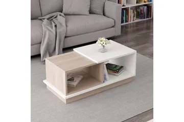 Schmida Soffbord 90x45 cm Vit/Brun - Hanah Home - Möbler - Bord & matgrupp - Soffbord