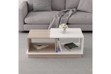 Schmida Soffbord 90x45 cm Vit/Brun - Hanah Home - Möbler - Bord & matgrupp - Soffbord