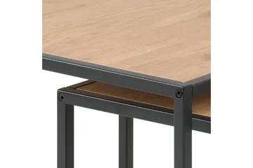 Seaford Kvadratiskt Satsbord 50 cm i Trä med Metallstativ - Träfärgad - Möbler - Bord & matgrupp - Soffbord
