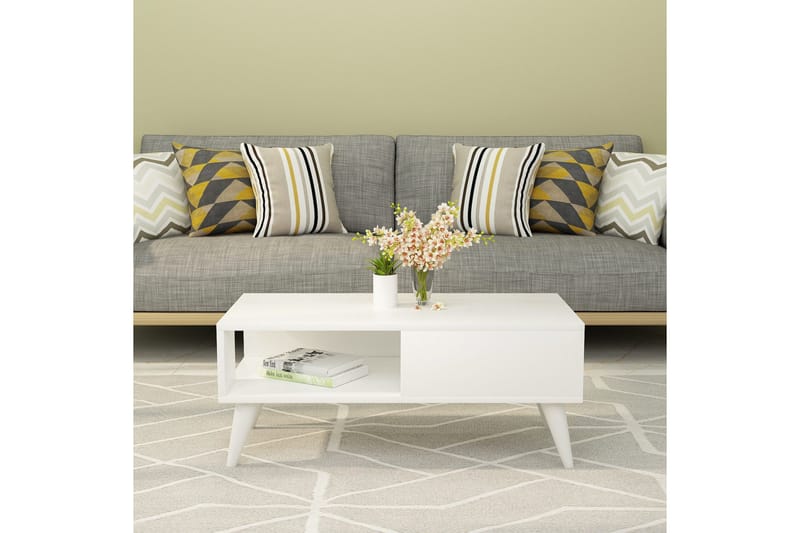 Sebseda Soffbord 90x40x90 cm - Vit - Möbler - Bord & matgrupp - Soffbord