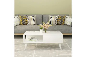 Sebseda Soffbord 90x40x90 cm - Vit - Möbler - Bord & matgrupp - Soffbord - Soffbord med förvaring