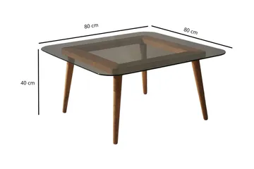 Selter Soffbord 80 cm - Brons/Glas - Möbler - Bord & matgrupp - Soffbord