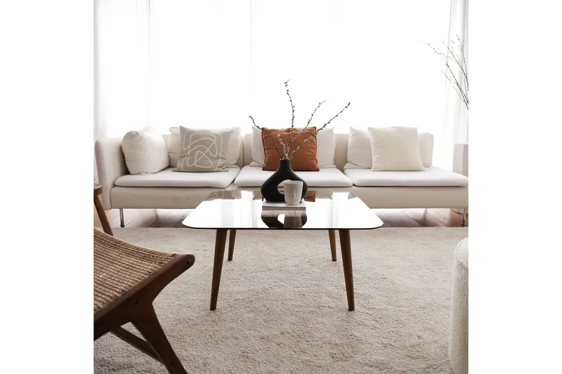 Selter Soffbord 80 cm - Brons/Glas - Möbler - Bord & matgrupp - Soffbord