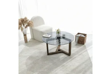 Sibas Soffbord 75 cm Runt - Rökfärgat/Teak - Möbler - Bord & matgrupp - Soffbord