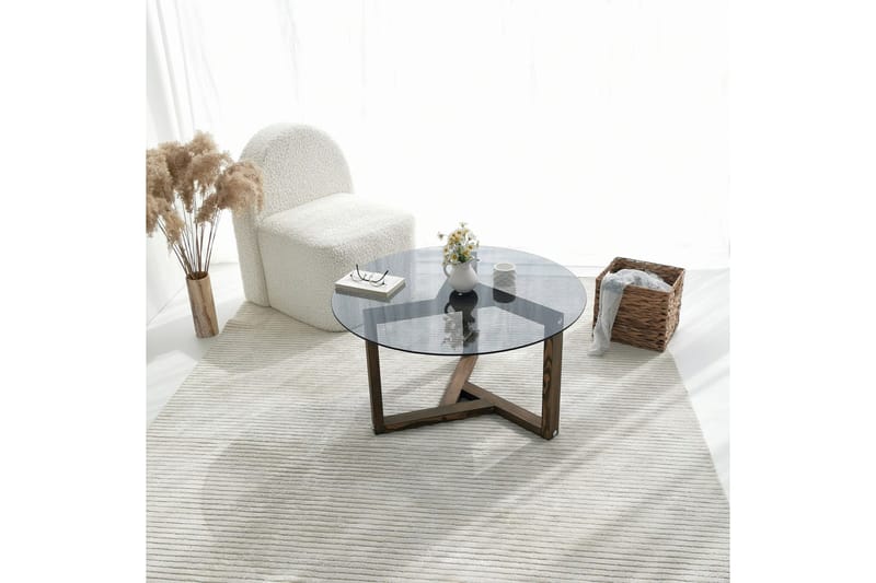 Sibas Soffbord 75 cm Runt - Rökfärgat/Teak - Möbler - Bord & matgrupp - Soffbord