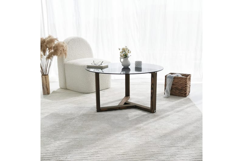 Sibas Soffbord 75 cm Runt - Rökfärgat/Teak - Möbler - Bord & matgrupp - Soffbord