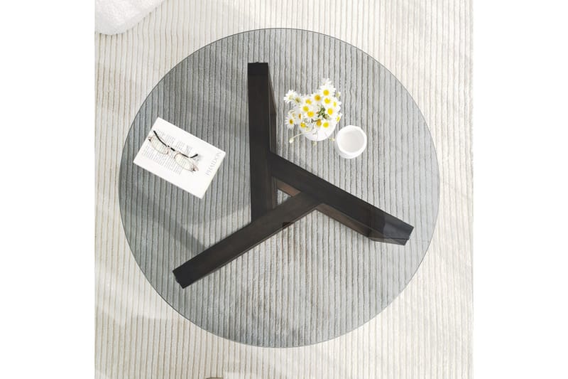 Sibas Soffbord 75 cm Runt - Rökfärgat/Teak - Möbler - Bord & matgrupp - Soffbord