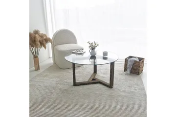 Sibas Soffbord 75 cm Runt - Valnöt/Glas - Möbler - Bord & matgrupp - Soffbord