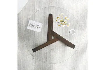 Sibas Soffbord 75 cm Runt - Valnöt/Glas - Möbler - Bord & matgrupp - Soffbord