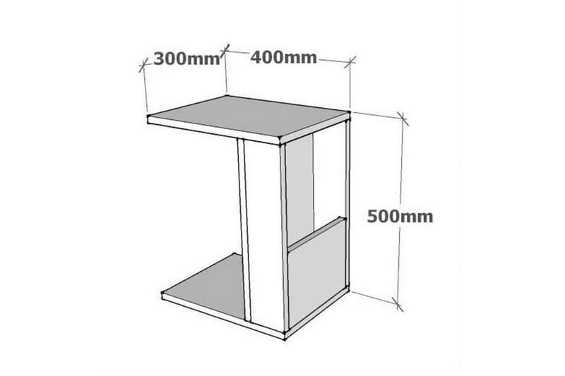 Sidobord Gefen 30 cm - Valnöt - Möbler - Bord & matgrupp - Soffbord