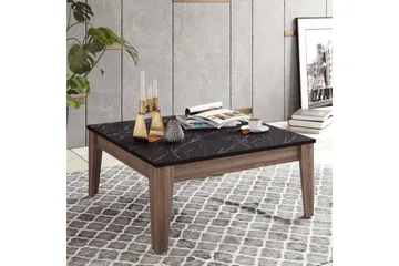 Sincerely Soffbord 85 cm Marmormönster - Svart/Valnötsbrun - Möbler - Bord & matgrupp - Soffbord