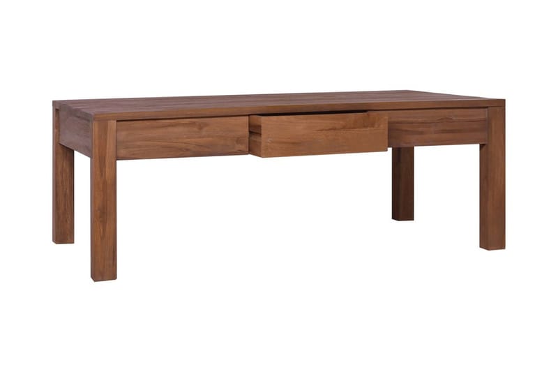 Soffbord 110x60x40 cm massiv teak - Brun - Soffbord