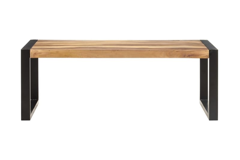 Soffbord 110x60x40 cm massivt trä med sheshamfinish - Svart - Soffbord