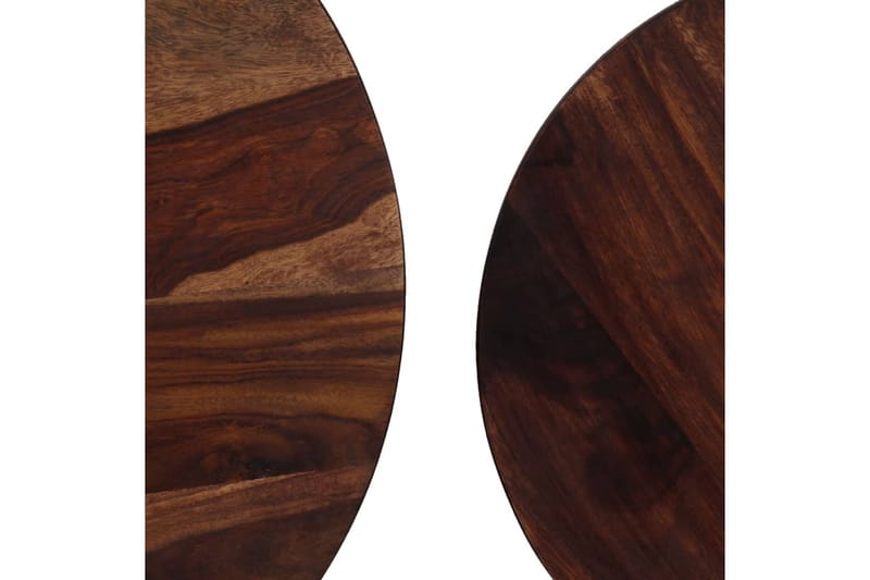 Soffbord 2 delar massivt sheshamträ 60x35 cm - Brun - Soffbord - Satsbord