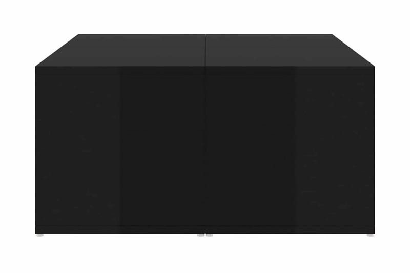 Soffbord 4 st svart högglans 33x33x33 cm spånskiva - Svart - Soffbord