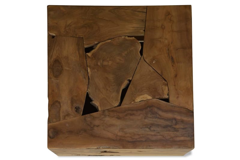 Soffbord 50x50x35 cm äkta teak brun - Brun - Soffbord