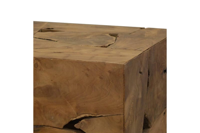 Soffbord 50x50x35 cm äkta teak brun - Brun - Soffbord