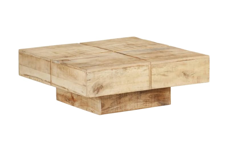 Soffbord 80x80x28 cm massivt mangoträ - Soffbord
