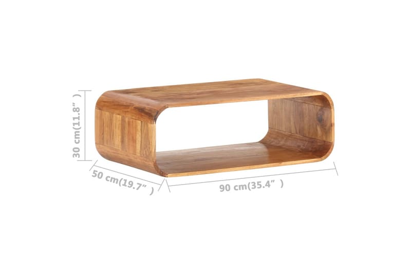 Soffbord 90x50x30 cm massivt akaciaträ - Brun - Soffbord