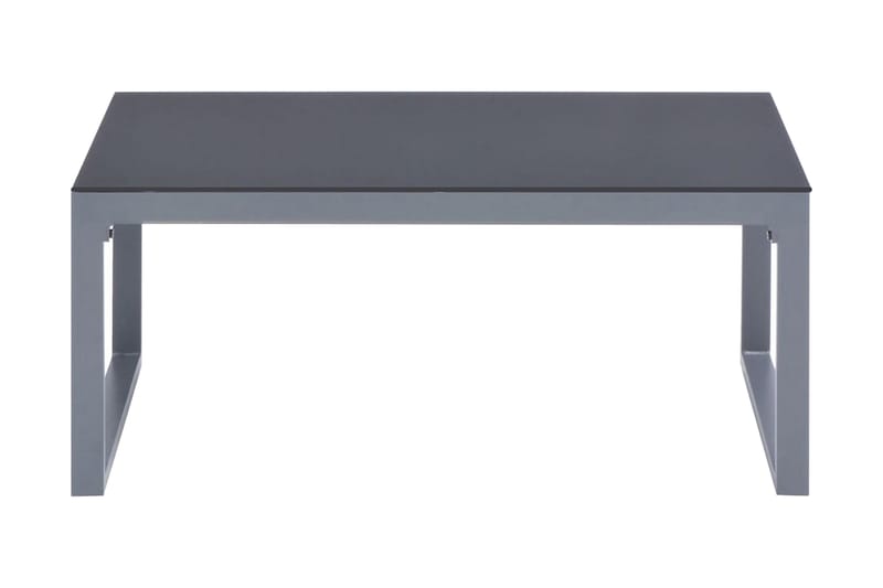 Soffbord 90x50x40 cm aluminium - Grå - Soffbord