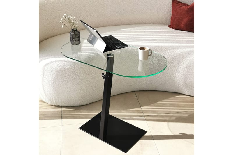 Soffbord Amadox 70x35x70 cm Oval - Svart - Möbler - Bord & matgrupp - Soffbord