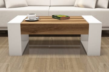 Soffbord Amtorp 102 cm - Valnötsbrun/Vit - Möbler - Bord & matgrupp - Soffbord