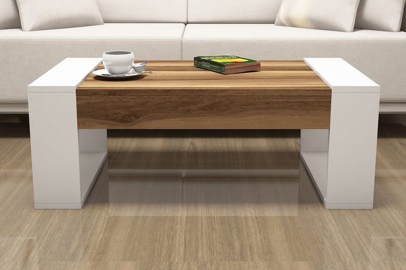Soffbord Amtorp 102 cm - Valnötsbrun/Vit - Möbler - Bord & matgrupp - Soffbord