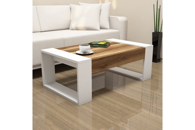 Soffbord Amtorp 102 cm - Valnötsbrun/Vit - Möbler - Bord & matgrupp - Soffbord