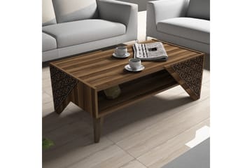 Soffbord Amtorp 105 cm med Förvaring Hylla Blommönster - Brun - Möbler - Bord & matgrupp - Soffbord