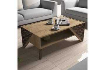 Soffbord Amtorp 105 cm med Förvaring Hylla Blommönster - Ljusbrun - Möbler - Bord & matgrupp - Soffbord