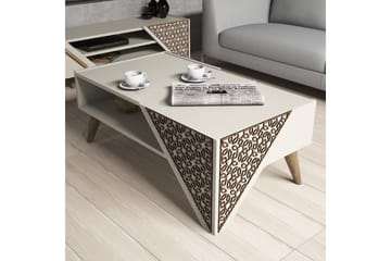 Soffbord Amtorp 105 cm med Förvaring Hylla Blommönster - Vit - Möbler - Bord & matgrupp - Soffbord