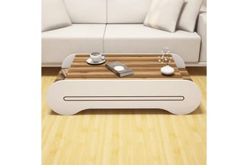 Soffbord Amtorp 120 cm med Förvaring Hylla - Brun/Vit - Möbler - Bord & matgrupp - Soffbord