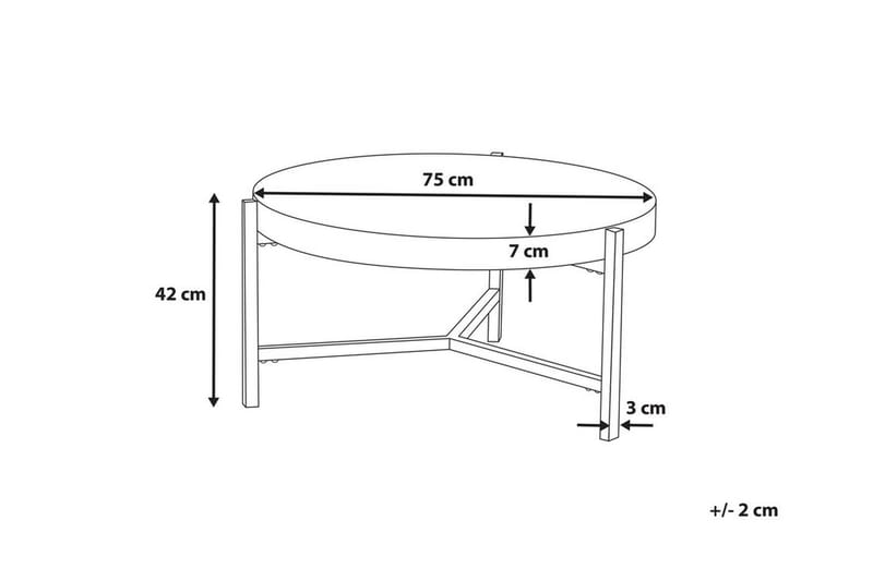 Soffbord Baneira 80 cm Runt - Brungrå/Svart - Möbler - Bord & matgrupp - Soffbord