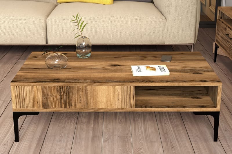 Soffbord Barbele 105x32,6x105 cm - Brun - Möbler - Bord & matgrupp - Soffbord