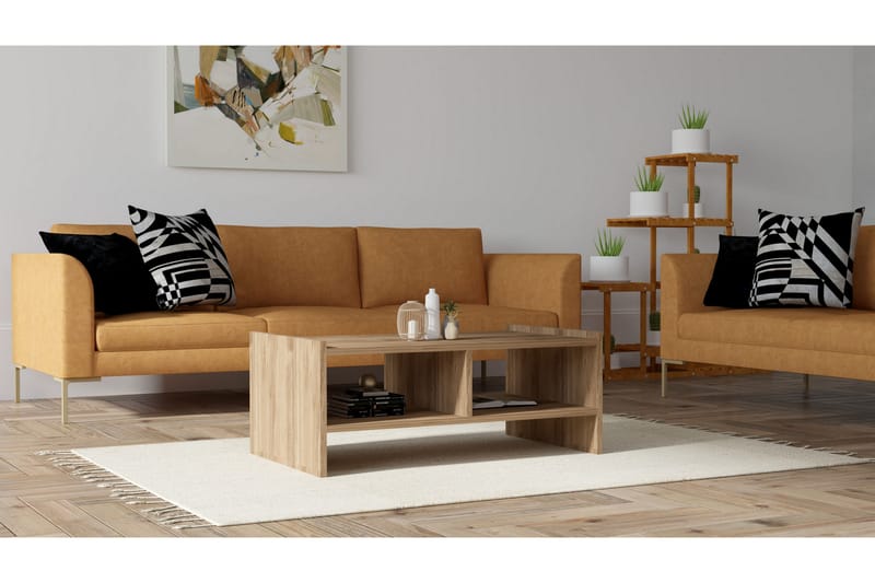 Soffbord Barney 90x35x90 cm - Brun - Möbler - Bord & matgrupp - Soffbord