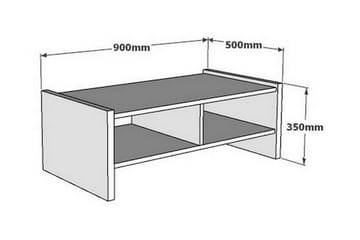 Soffbord Barney 90x35x90 cm - Brun - Möbler - Bord & matgrupp - Soffbord