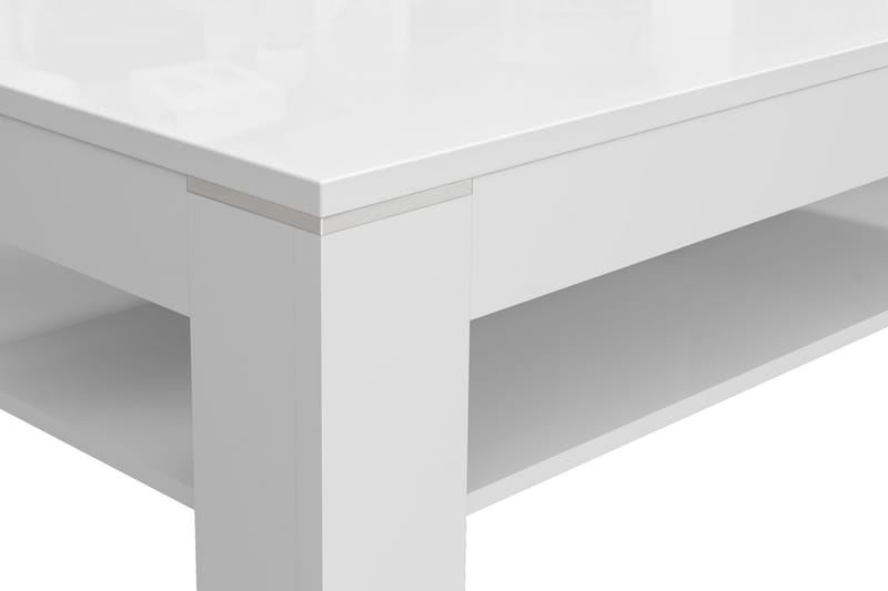 Soffbord Belaugh 120 cm med Förvaring Hylla - Vit - Möbler - Bord & matgrupp - Soffbord