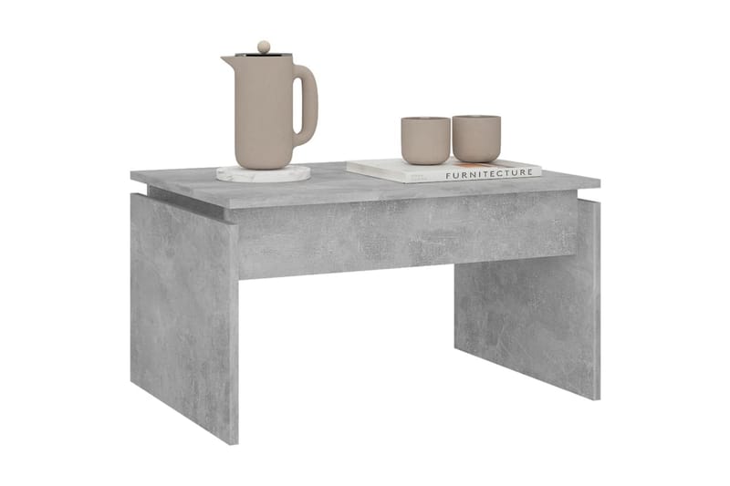 Soffbord betonggrå 68x50x38 cm spånskiva - Grå - Soffbord