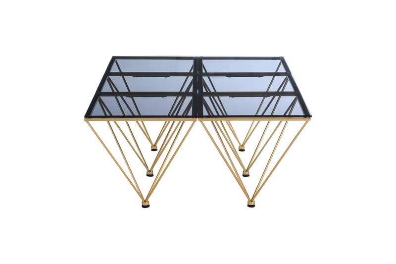 Soffbord Bijou 120 cm - Rökfärgat glas/Mässing - Möbler - Bord & matgrupp - Soffbord